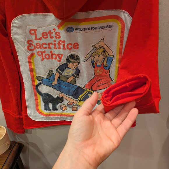 Graphic tee/patched Annabella Hooded button up - Picture 7 of 9